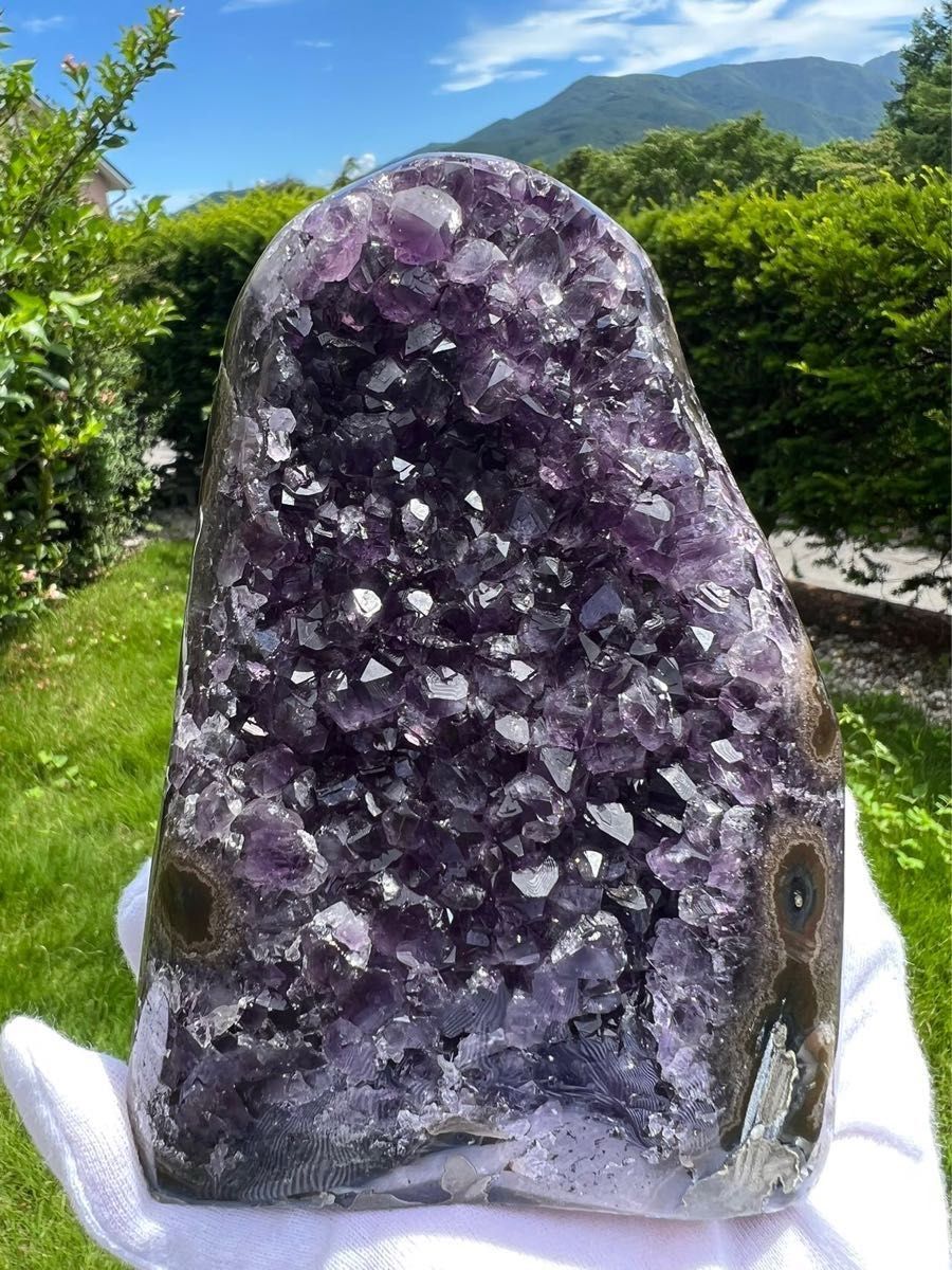 A55 高品質アメジストドーム パワーストーン 紫水晶 天然石 置き物