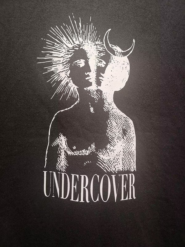 最高級※定価8万◆イタリア・ローマ発*ROBERT CAVANI/ロベルトカバーニ*限定UNDERCOVER*プリント・vintage・Tシャツ・48/Lサイズ・黒_画像7