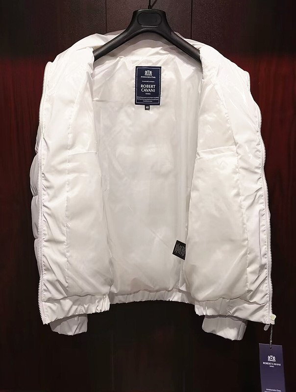  highest peak * regular price 12 ten thousand * Italy * Rome departure *ROBERT CAVANI* high tech raise of temperature material * super protection against cold / light weight * down .. warm * gorgeous embroidery jacket *50/XL* white 