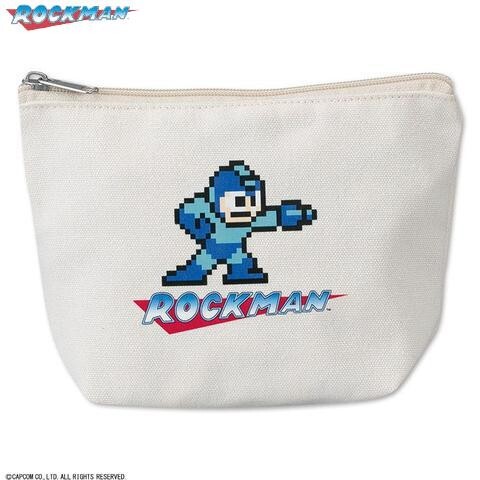 即決 ロックマン キャンバスポーチ 14×21×14 新品タグ付き ROCKMAN カプコン CAPCOM ファミコン_バックプリントなし