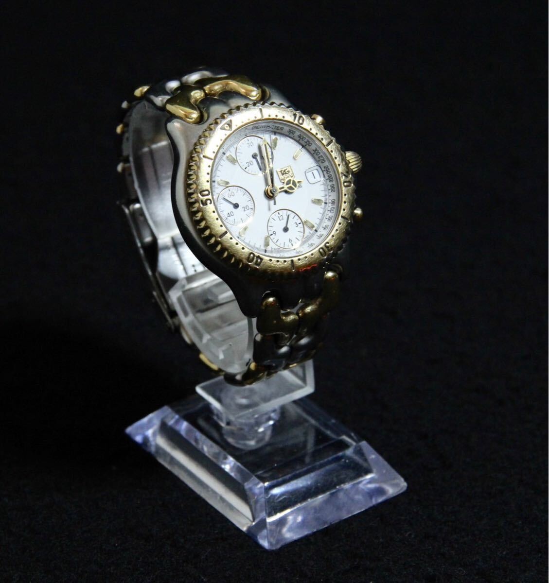 34.稼働品TAG HEUER タグホイヤー 時計 プロフェッショナル セル CG2120-RO ホワイト文字盤　メンズ 自動巻き メンズ腕時計_画像3