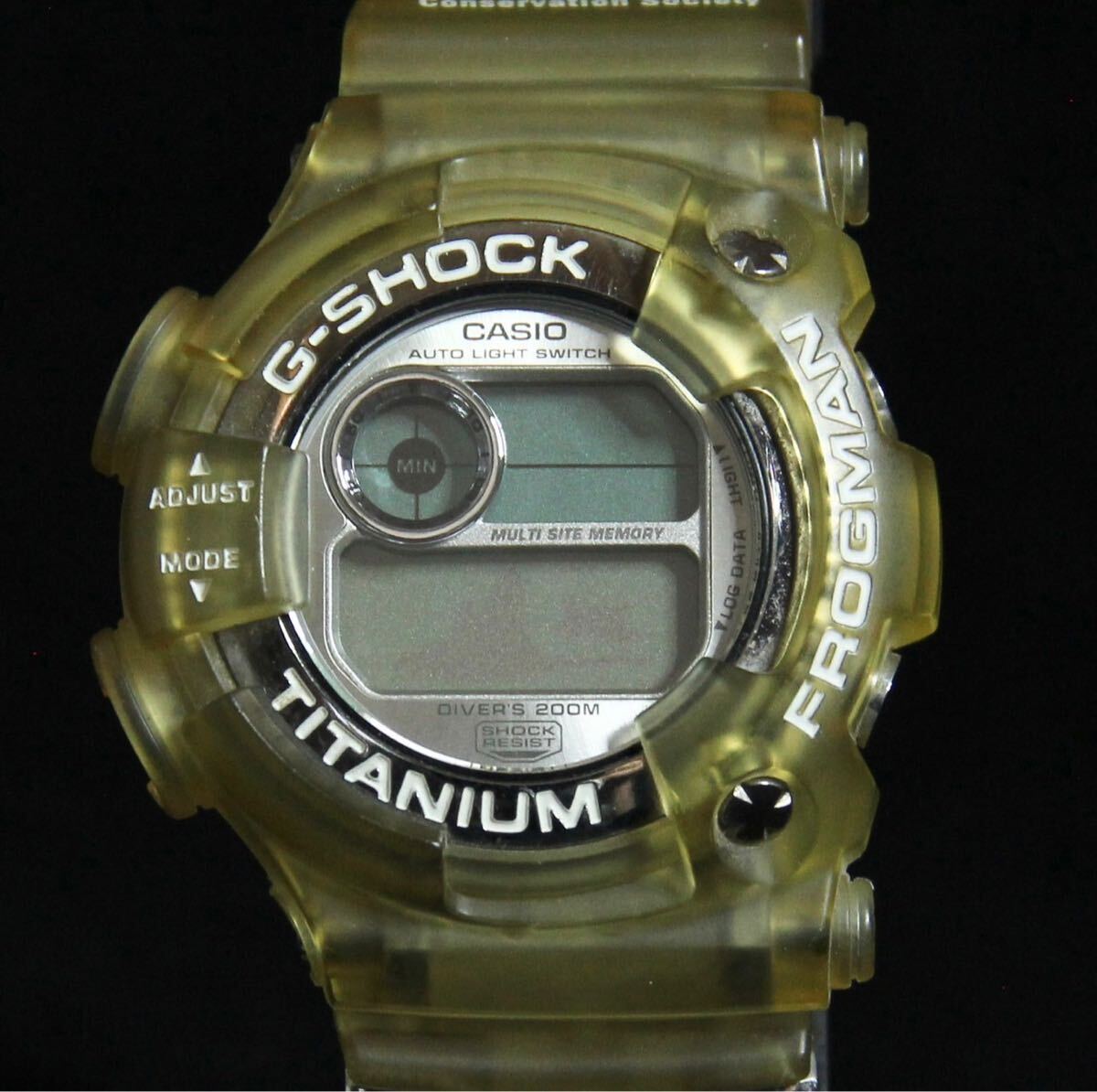 41.カシオ CASIO G-SHOCK フロッグマン 世界サンゴ礁保護協会 DW-9900WC イエロー リプルマンタ デジタル時計 メンズ腕時計_画像1