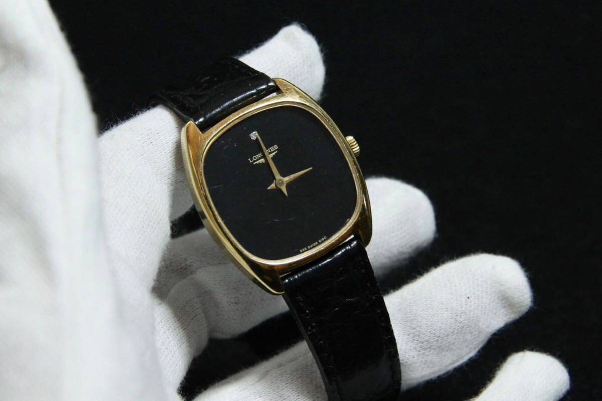 3.稼働品 LONGINESロンジン アンティーク 自動巻き メンズ腕時計 腕時計 ブラックカラー 832 SWISS 6190_画像7