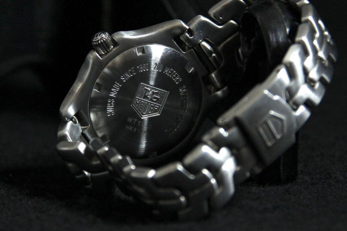 38.TAG HEUER タグホイヤー 時計 プロフェッショナル リンク デイト 200 WT1212 クォーツ文字盤 メンズ腕時計_画像9