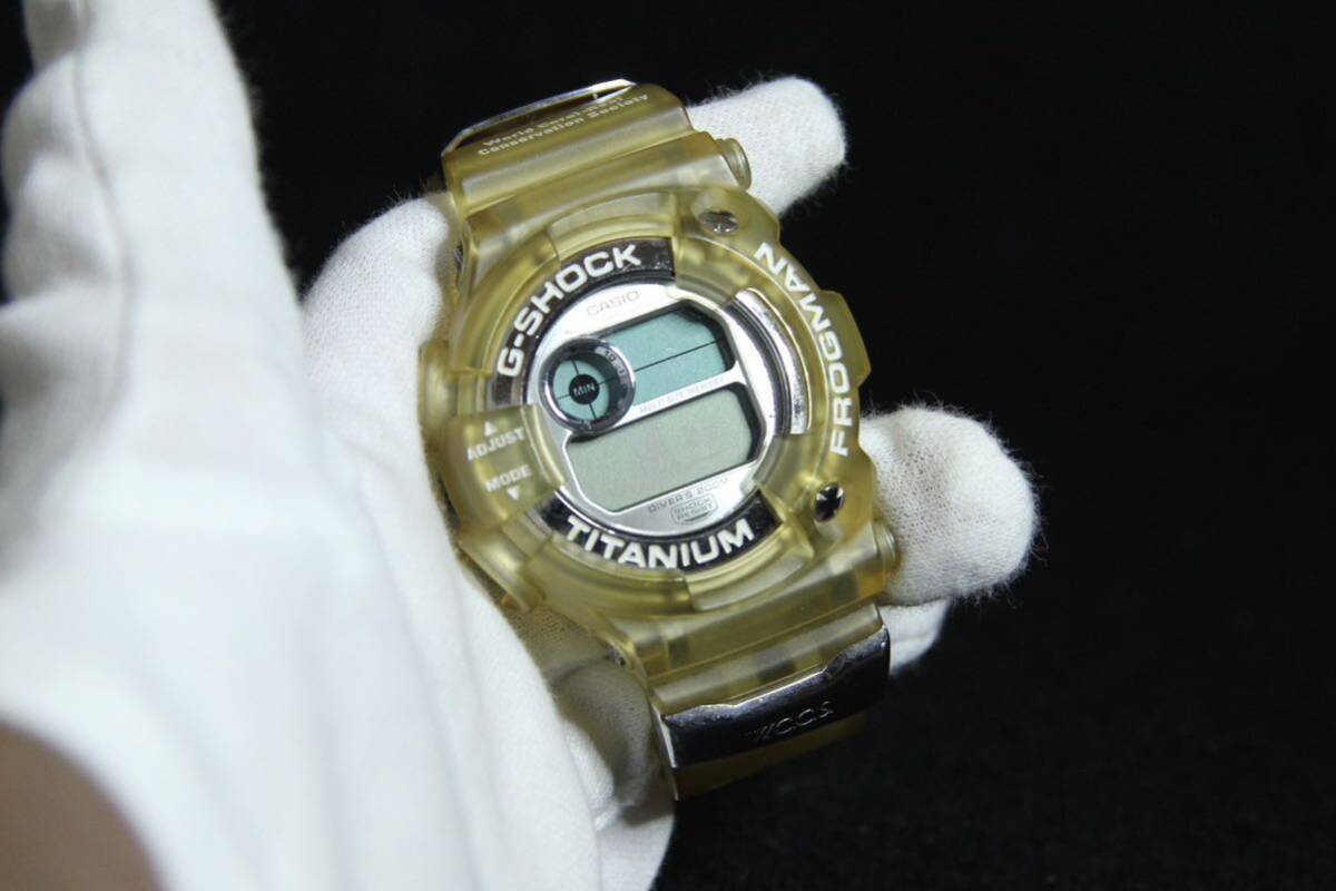 41.カシオ CASIO G-SHOCK フロッグマン 世界サンゴ礁保護協会 DW-9900WC イエロー リプルマンタ デジタル時計 メンズ腕時計_画像7