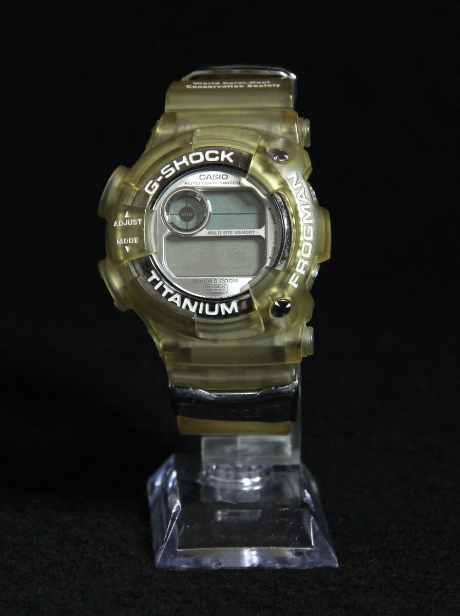 41.カシオ CASIO G-SHOCK フロッグマン 世界サンゴ礁保護協会 DW-9900WC イエロー リプルマンタ デジタル時計 メンズ腕時計_画像2