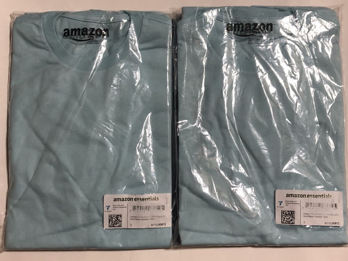 未開封 未使用 タグ付 amazon essentials 4着 Tシャツ M 〜 L 相当 半袖 シャツ アマゾン プライベートブランド PB レギュラーフィット_画像1