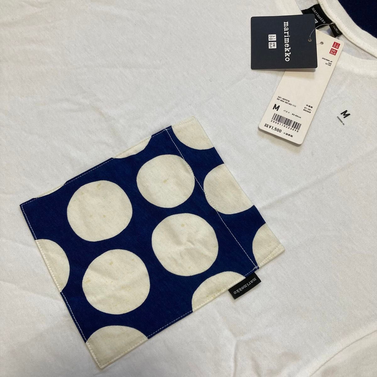 【未使用訳アリ】UNIQLO marimekko ユニクロ　マリメッコ ポケット　Tシャツ　コラボ　ポケ付き　グラフィック　M