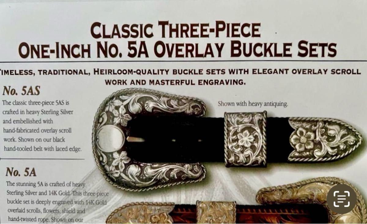 Edward H. Bohlin CLASSIC 3-PIECE 1in 5A BUCKLE SETS 