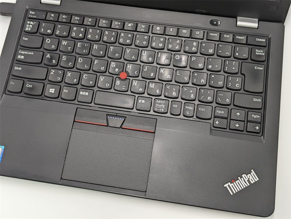 1円～ 高速SSD512 13.3型 中古ノートパソコン Lenovo ThinkPad 13 第7世代Core i5 8GB 無線 Bluetooth カメラ Windows11 Office 保証付き_画像2