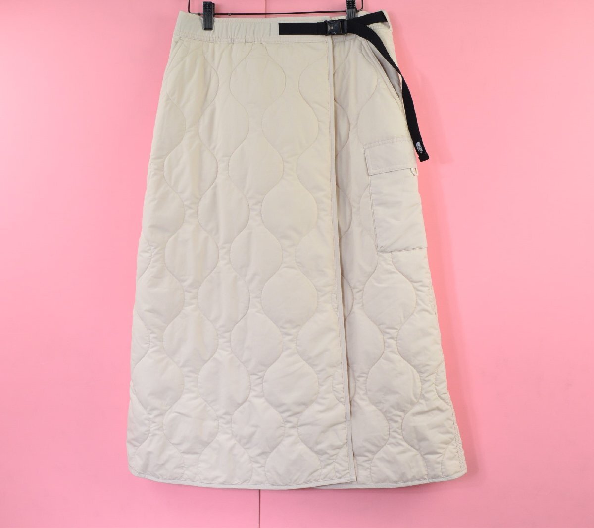 1265-24F0354★THE NORTH FACE ザ ノースフェイス 新品★キルティングスカート 75（L）ベージュ WomenS CAMPER V SKIRT SAND_SHELL_画像1