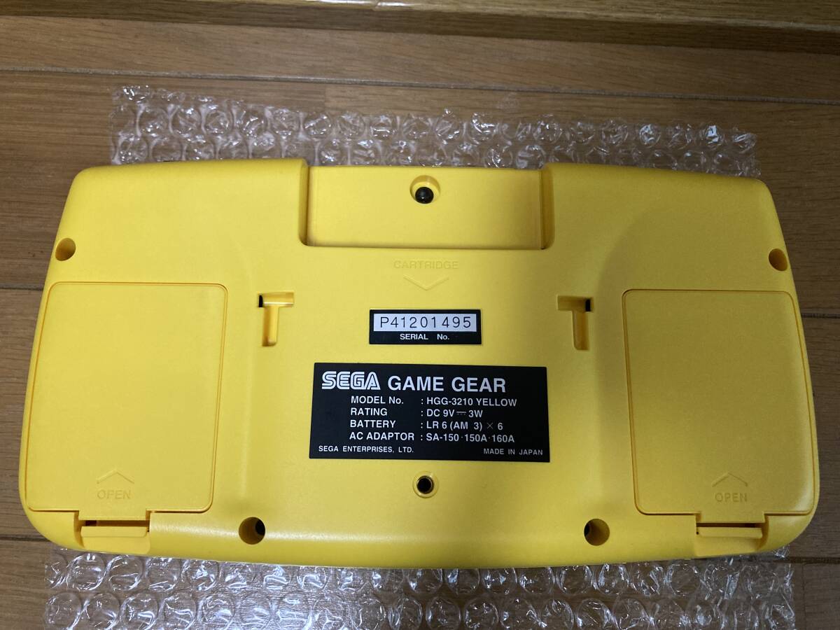 SEGA セガ GG ゲームギア GAME GEAR 本体 HGG-3210 イエロー 美品の画像5