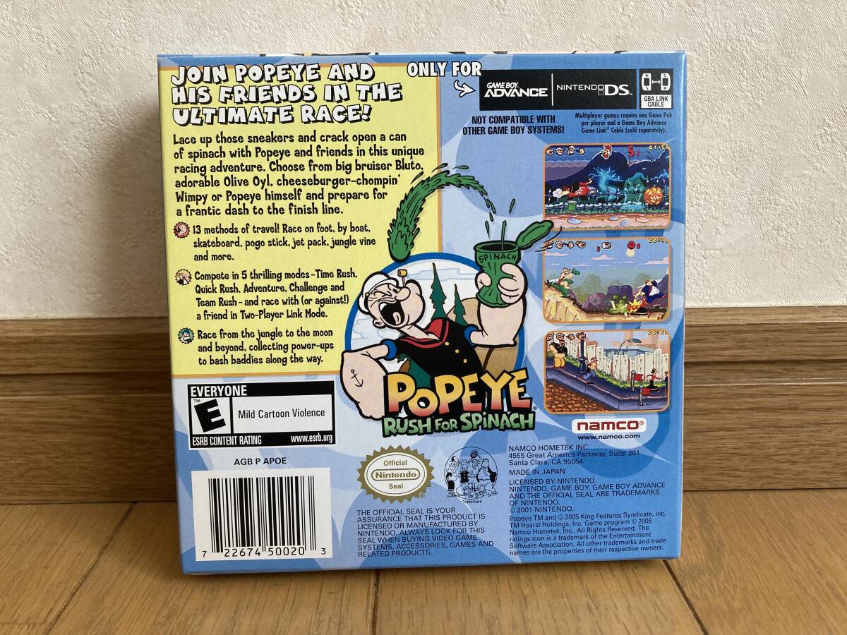 ポパイ Popeye Rush for Spinach 美品 北米版 海外版 ゲームボーイアドバンス GBA_画像2