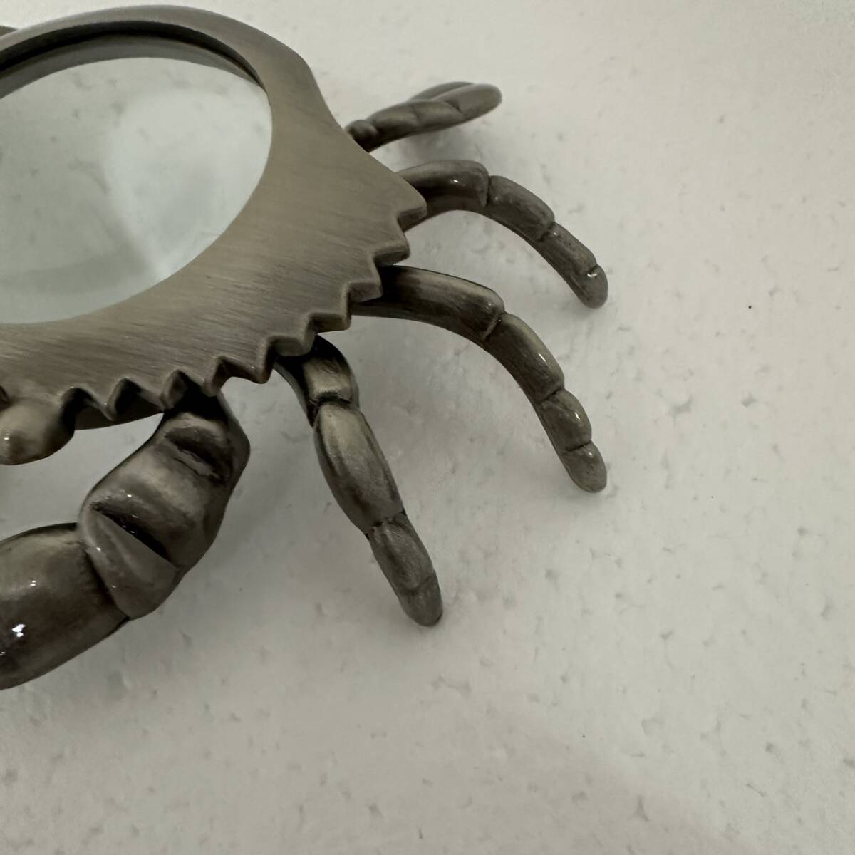 アンティーク調　ヴィンテージ風　カニの置物　真鍮　虫メガネ　ペーパーウェイト FQ1482_画像5