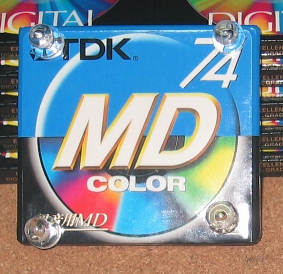 TDK MD disk MD-XG74 15 sheets BLUE 5 sheets shell . screw connection .. rare the first period LOT product made in Japan 74 minute total 20 sheets 