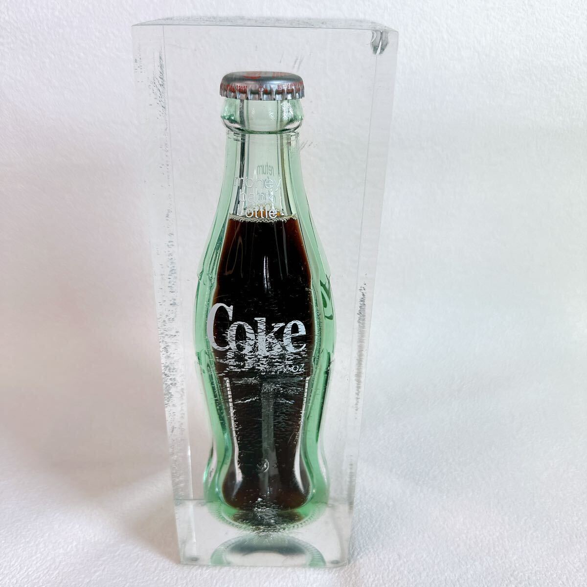 コカコーラボトル アクリルオブジェ Coca-Cola 瓶 インテリア 飾り 当時物 ヴィンテージ レトロ アンティーク コレクション 昔 古い_画像1