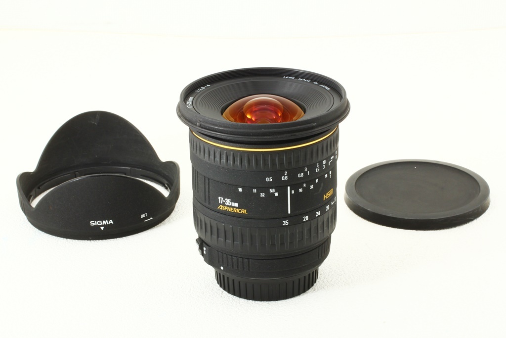 ジャンク品◆SIGMA シグマ AF 17-35mm F2.8-4 EX ASPH Canon キヤノン◆広角ズームレンズ/A4599_専用フード付きの大人気レンズ！