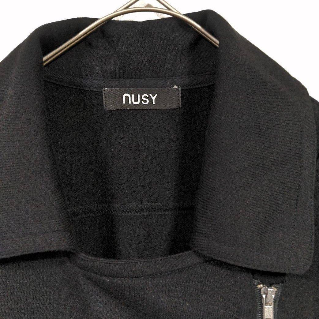 【nusy】ヌージー　ライダース　ジャケット　カットソー素材 　黒　ブラック　