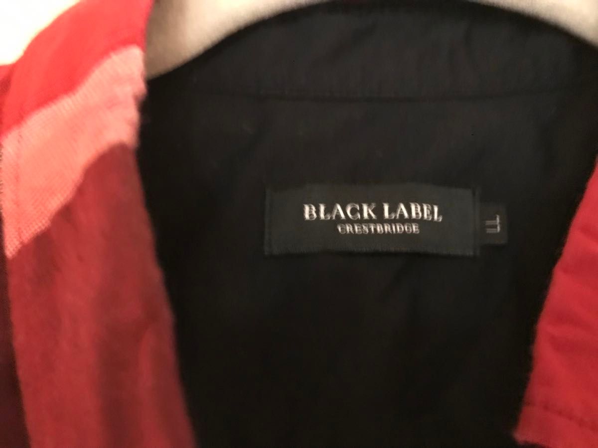 BLACK LABEL CRESTBRIDGE 麻混 長袖シャツ ブラックレーベル クレストブリッジ　LL 