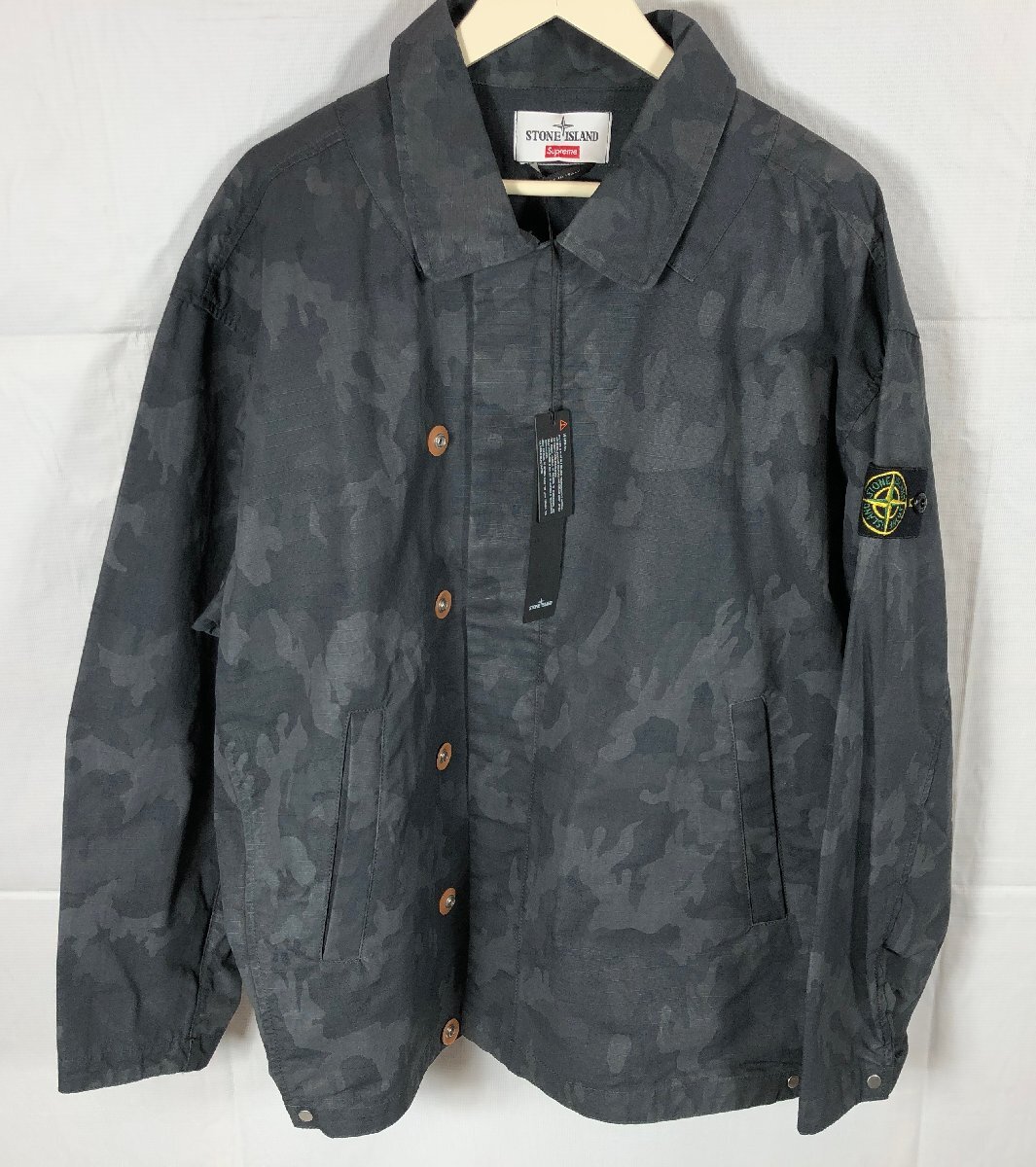 ☆未使用展示品☆ Supreme シュプリーム Stone Island Reactive Ice Camo Ripstop Jacket サイズ:XL ストーン アイランド[66-0310-O6]_画像1