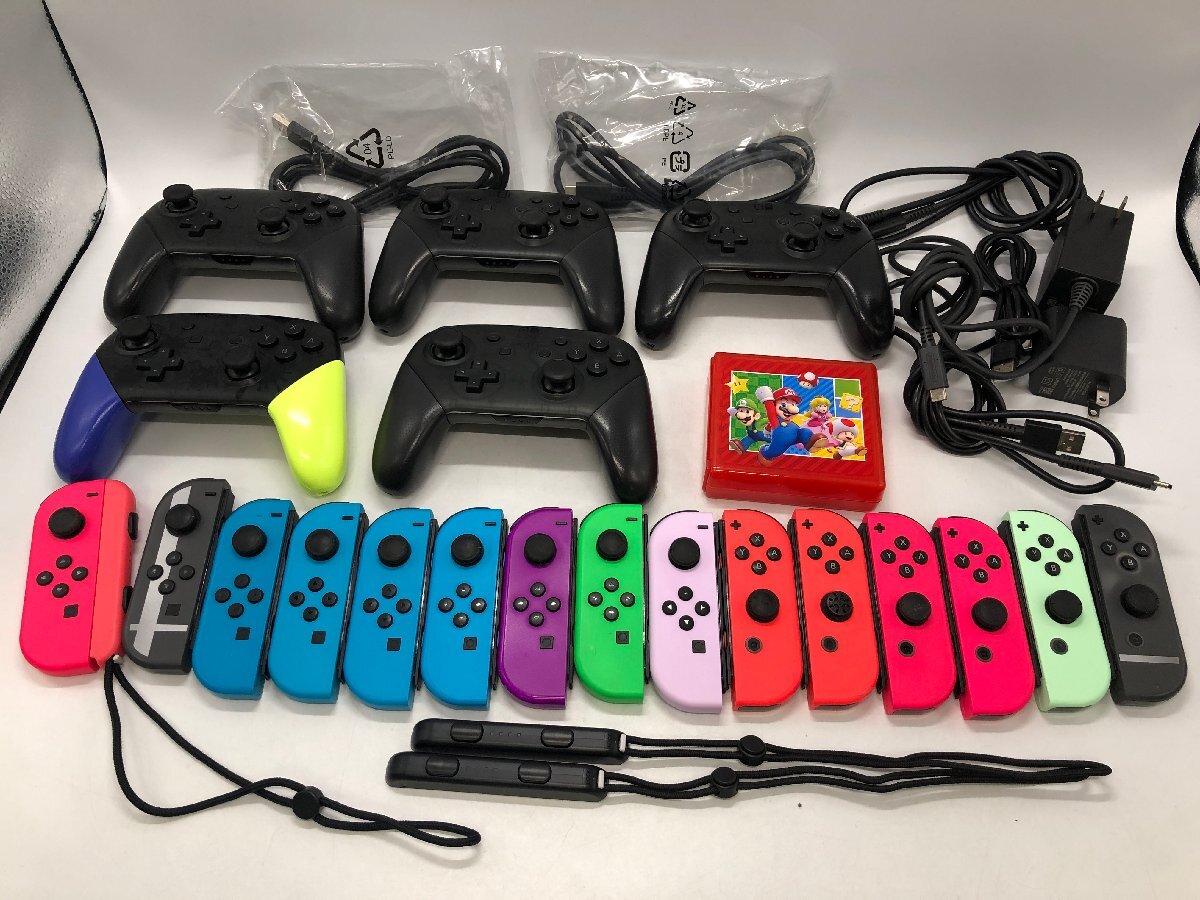 1 jpy ~ Nintendo Switch peripherals summarize controller 5 point / Joy navy blue 15 point / other [ Junk * present condition goods ] operation defect / unknown / there is defect etc. [28-T5]
