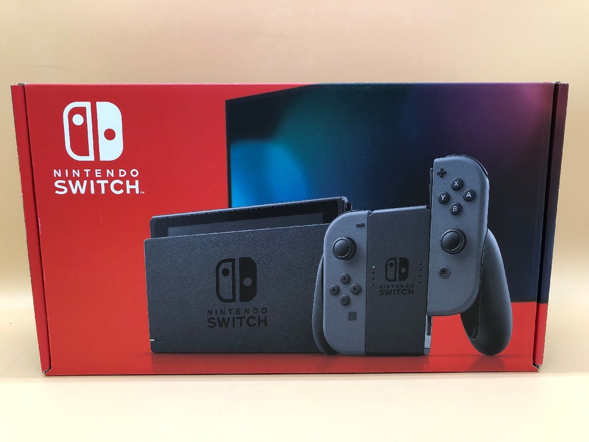 1円～ NINTENDO SWITCH バッテリー強化版 HAC-001(-01) グレー 任天堂 スイッチ ニンテンドー ゲーム機 ☆良品☆ [296-0517-T5]_画像1