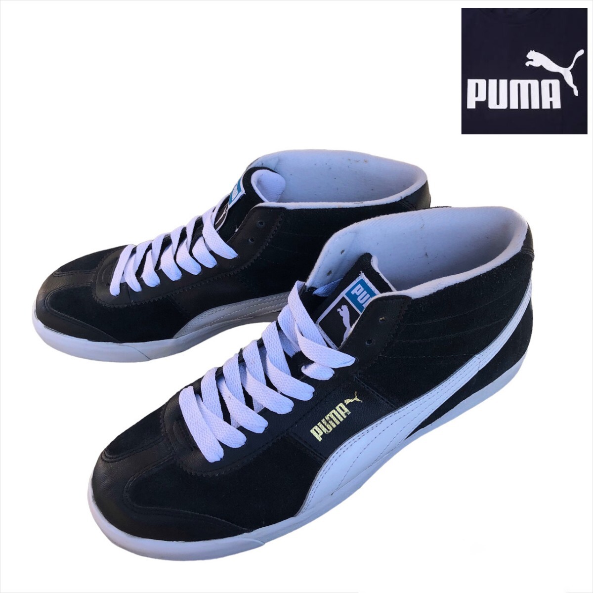 PUMA suede mid プーマ スウェード ミッド 本皮 レザー ブラック　28cm_画像1