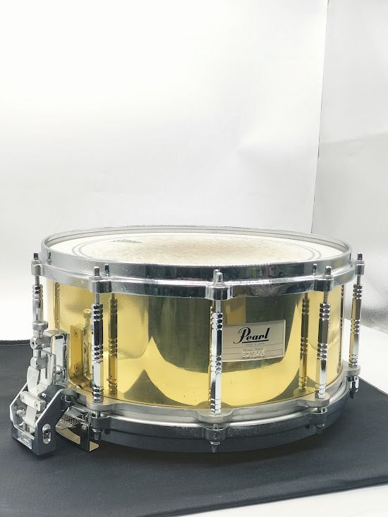 ◆ Pearl パール楽器 フリーフローティングシステム ブラススネア 14×6.5 ブラスシェル ◆_画像1