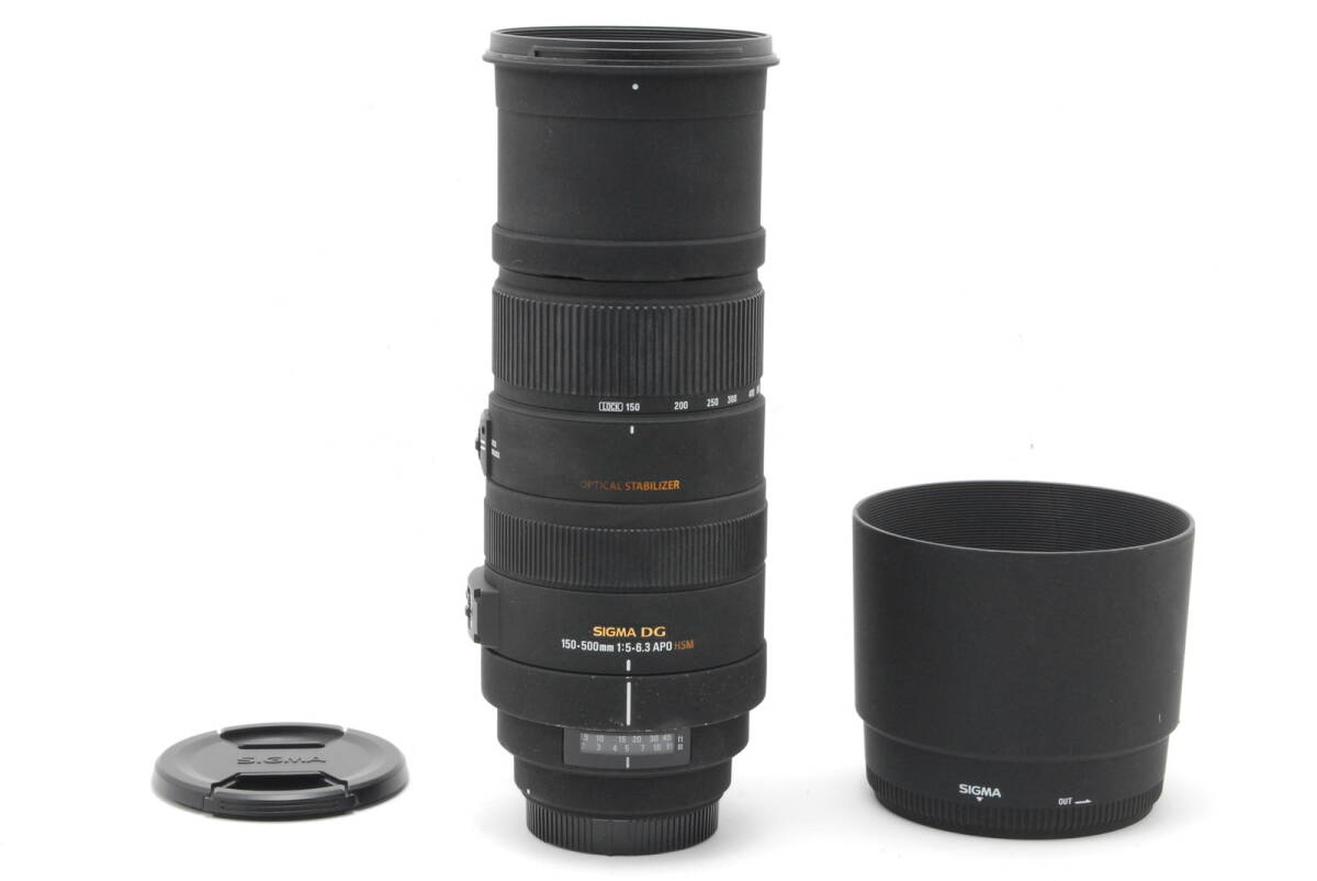 ◆動作品◆ SIGMA シグマ 150-500mm F5-6.3 APO HSM DG OS 望遠ズームレンズ Canon キャノン ♯5704_画像1