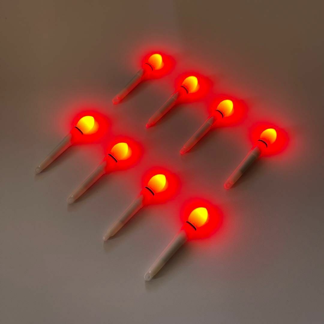 ウキトップ 8本 たいまつ型 赤 レッド 電気ウキ ウキトップタイプAの画像2