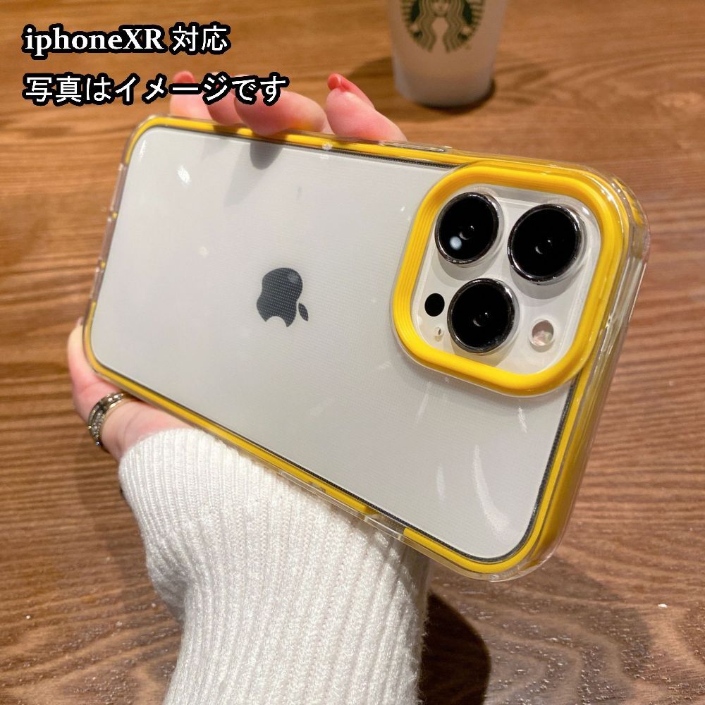 iphoneXRケース カーバー TPU 可愛い　お洒落　韓国　黄色　軽量 ケース 耐衝撃 高品質356_画像1