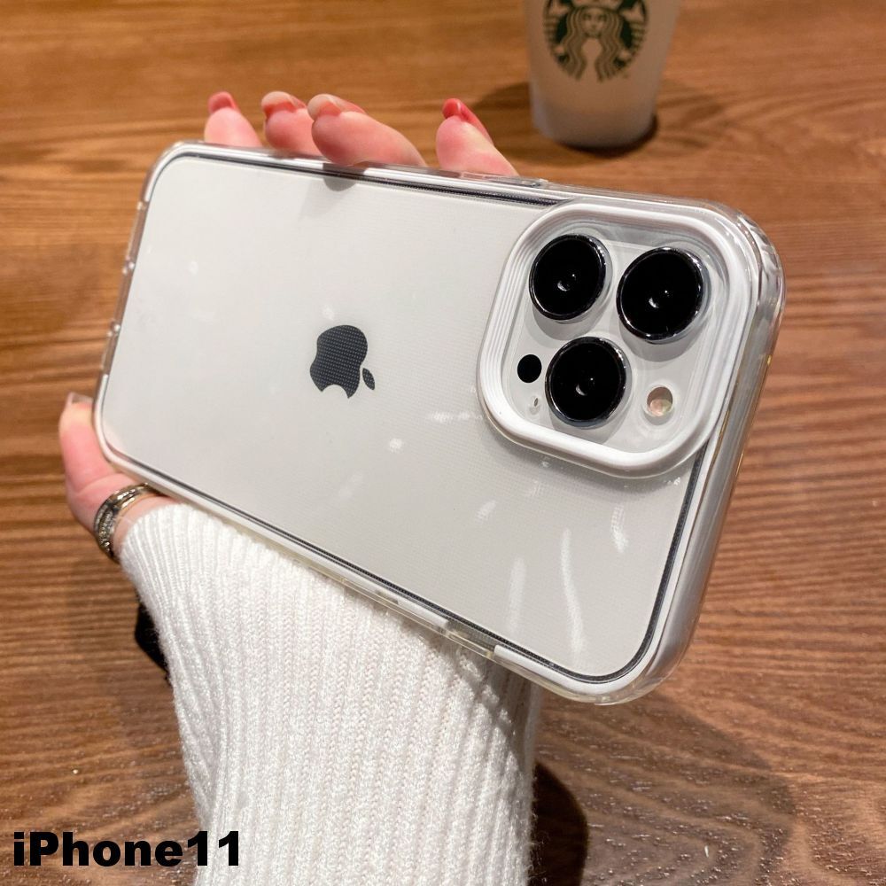 iphone11ケース カーバー TPU 可愛い　お洒落　韓国　ホワイト　軽量 ケース 耐衝撃750_画像1