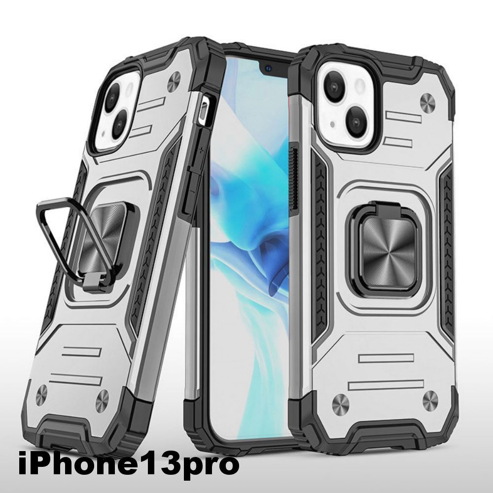 iphone13proケース カーバー TPU 可愛い　お洒落　韓国　　リング　シルバー　軽量 ケース 耐衝撃 高品質889_画像1