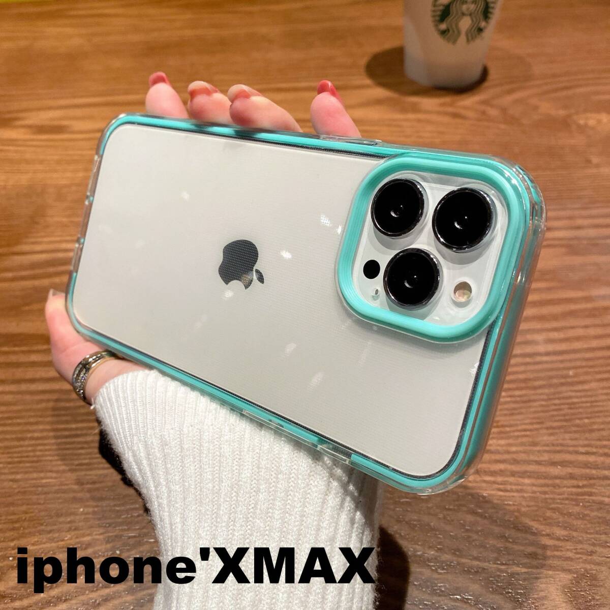 iphoneXmax/xsmaxケース カーバー TPU 可愛い　お洒落　韓国　ブルー　軽量 ケース 耐衝撃 636_画像1