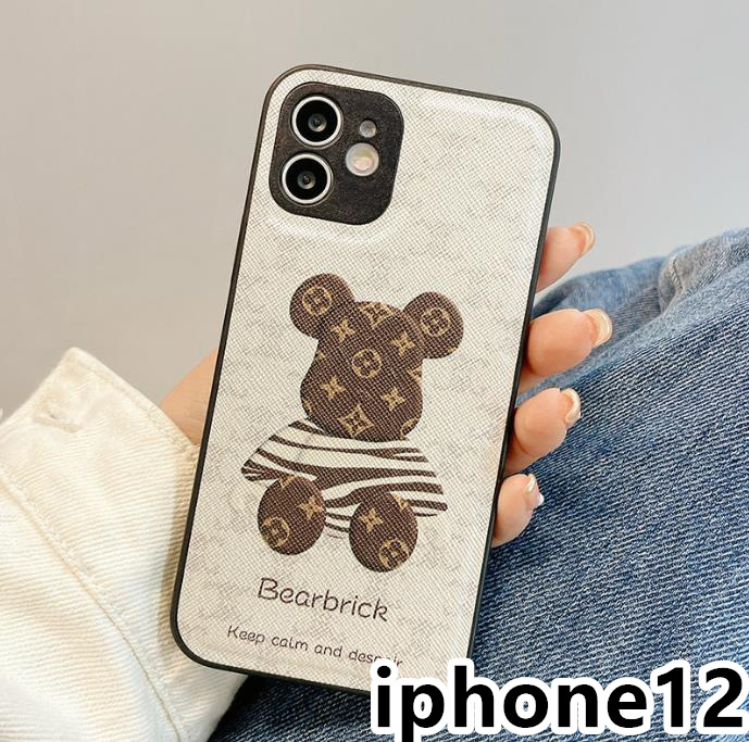 iphone12ケース カーバー TPU 可愛い 熊　お洒落　韓国　　軽量 ケース 耐衝撃 高品質 ホワイト5_画像1