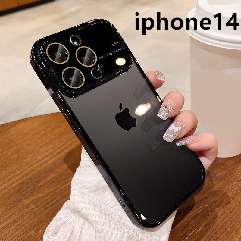 iphone14ケース カーバー TPU 可愛い　お洒落　 指紋防止 軽量 ケース 耐衝撃 ブラック1_画像1