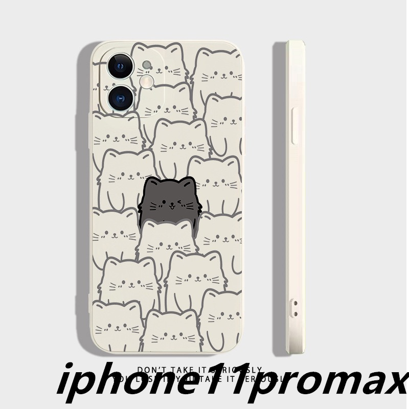 iphone11promaxケース カーバー TPU 可愛い　ねご　お洒落　　軽量 耐衝撃 　高品質 ホワイト_画像1