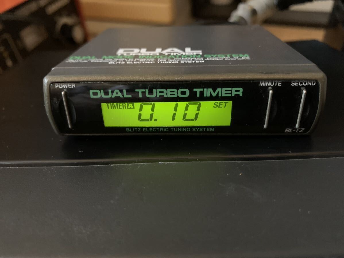 BLITZ ブリッツ DUAL TURBO TIMER デュアル ターボタイマー プースト計 日産ハーネス付き 旧車 ドリフト JDM VIPの画像1