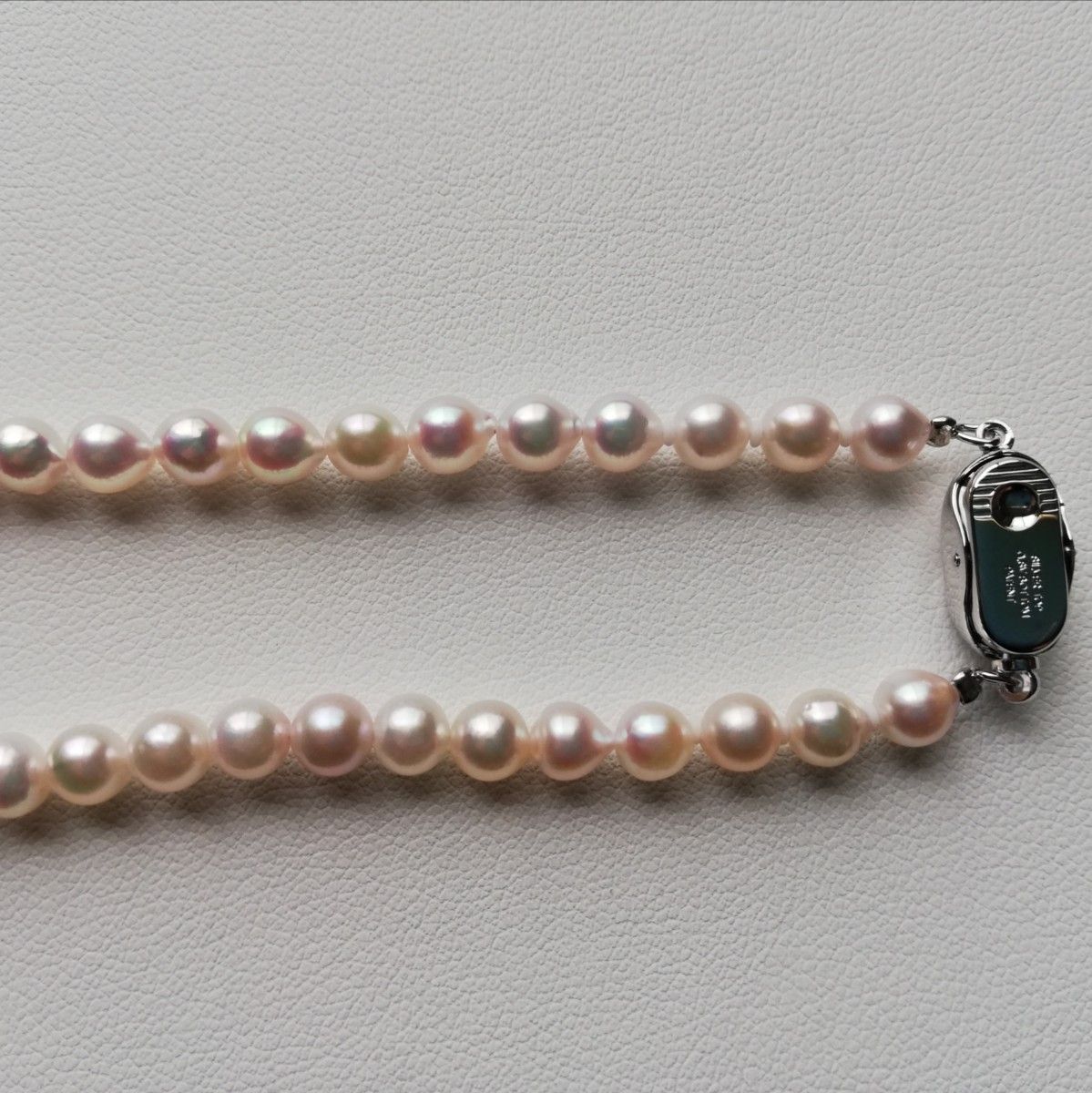 N219 アコヤ真珠 SV パールネックレス 5.0～6.0㎜ 変形 あこや本真珠 SILVER 国産 真珠