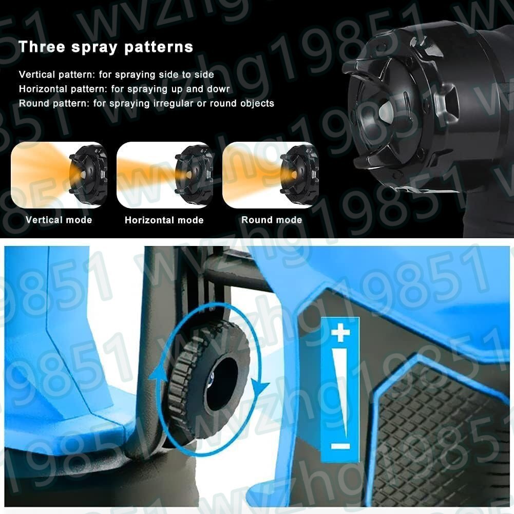 塗装 スプレー ガン 1000Wハイパワー電動塗装機 スプレーとお手入れが簡単5つのノズル 3つのスプレーパターン ブラシ スプレーガン洗浄針_画像5