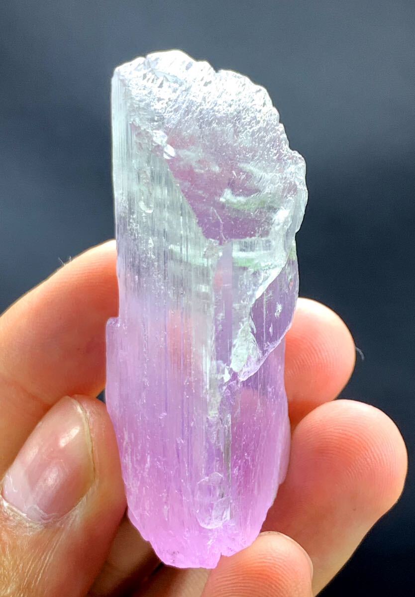 終端バイカラークンツァイトクリスタル Terminated Bicolor Kunzite Crystal From Afghanistan_画像9