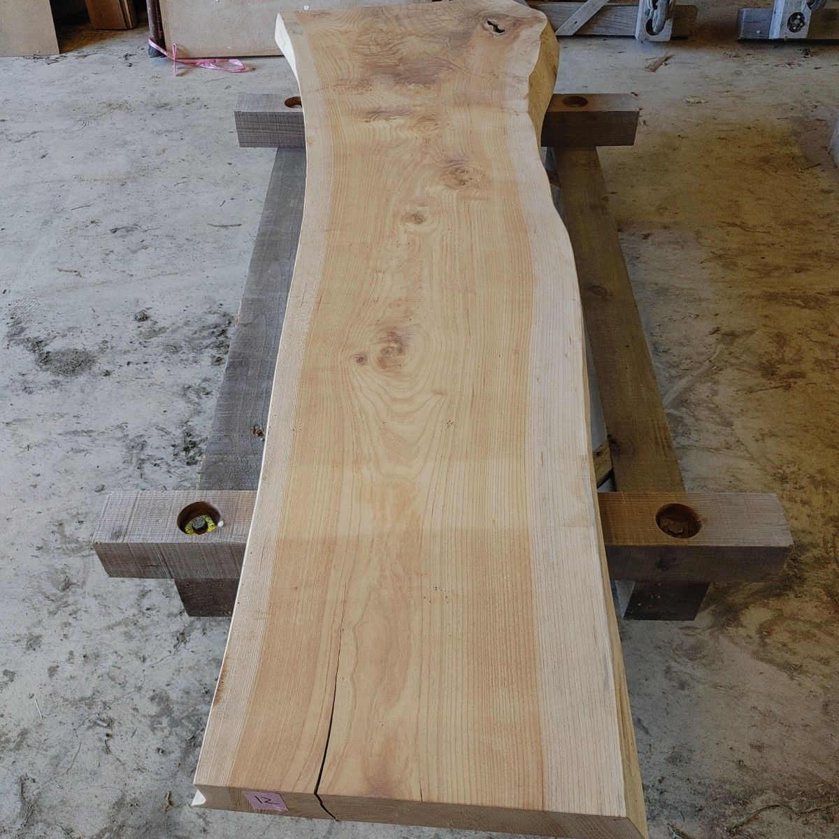 送料込み　１枚板　ケヤキ　欅　無垢材　天板　テーブル　カウンターDIY　番号12 天板 銘木