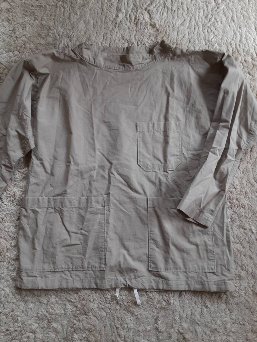 【1円スタート】ENGINEERED GARMENTS WORKADAY SMOCK POPOVER COTTON RIPSTOP Khaki S_画像2