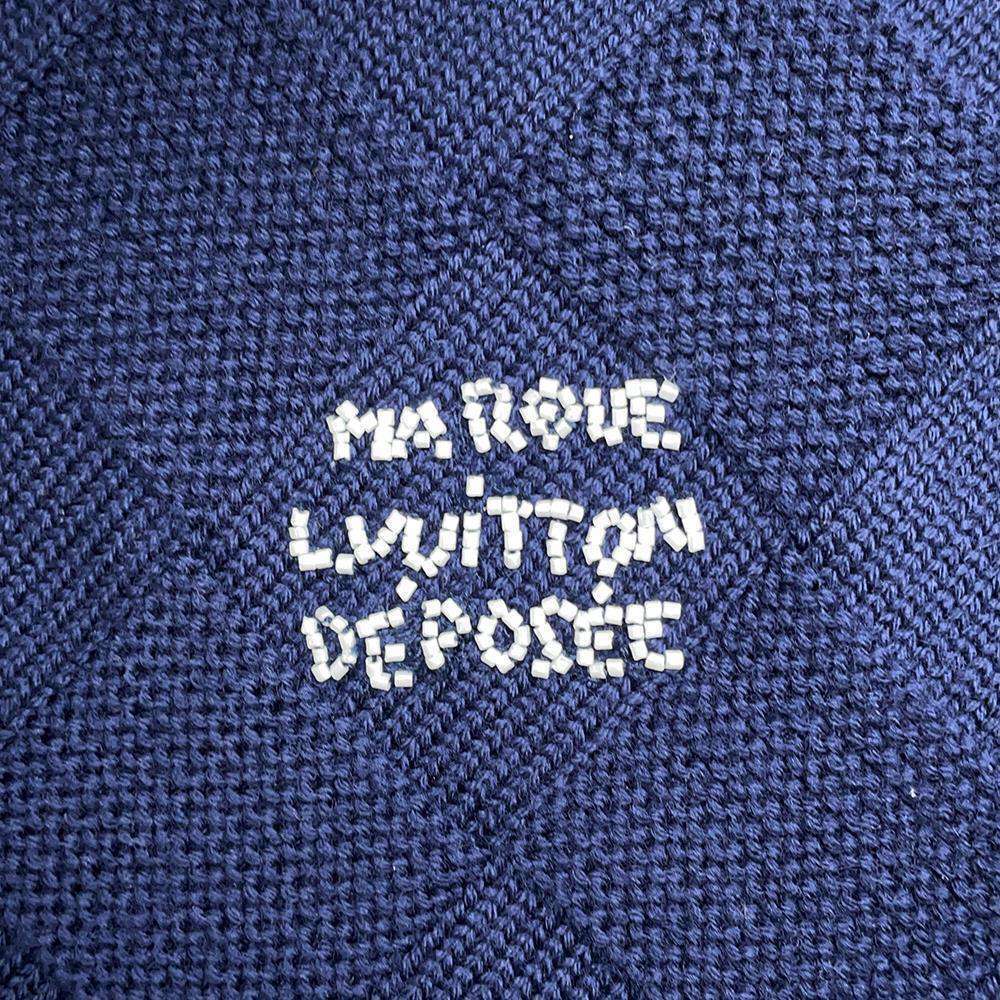 ルイヴィトン トップス ダミエプルオーバー ウィズ パールシグネチャー メンズサイズS 1AFIVO LOUIS VUITTON セーター_画像5