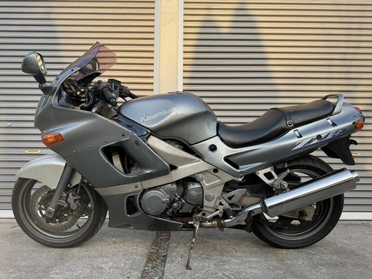 1円〜売り切り！ 実働 カワサキ ZZR400 ZX400N H6年車 書類鍵付き レストアベース ツアラー XJR FZ VTR CB400SF GPZ ZRX GSR_画像4