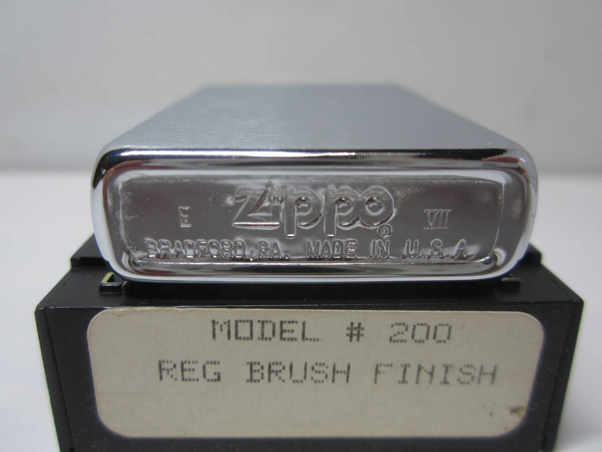 ☆Zippo☆ #200 ブラッシュクロム 無地 オールドストック 1991年後期　_画像3