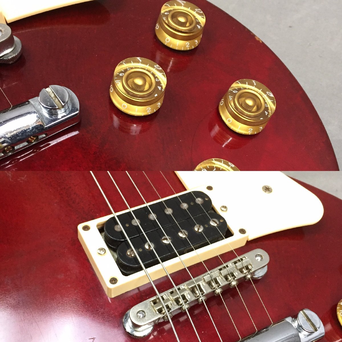 f145*180【現状品】f145-2404-793 Gibson Les Paul Studio ヘッド裏塗装焼け補修跡あり_画像9