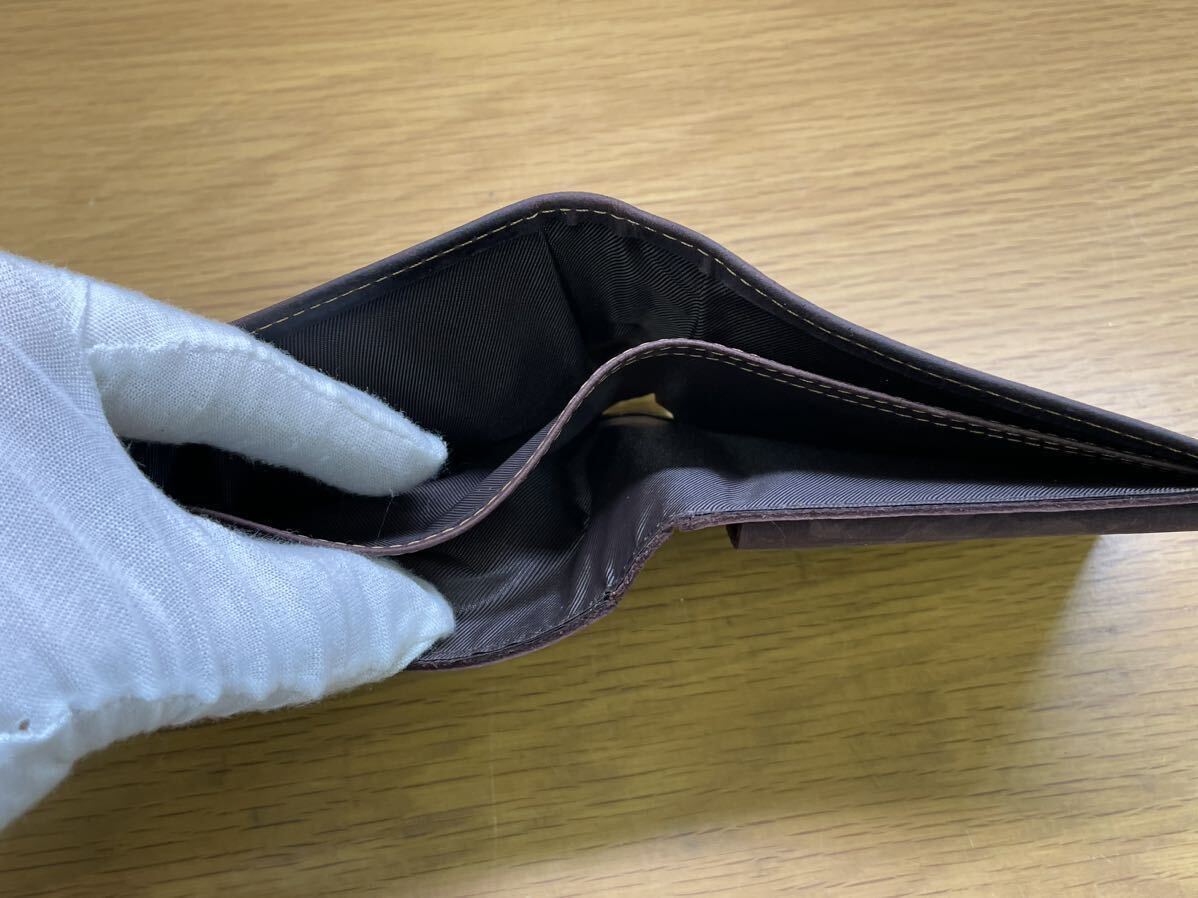 新品 クレイジーホース 牛革 レザー 二つ折り財布 ウォレット 本革 メンズ 小銭入れあり 男性用 財布の画像4