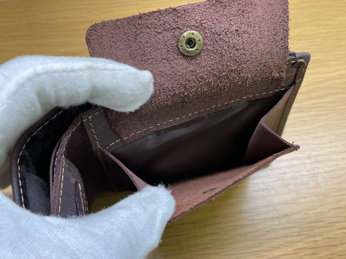 新品 クレイジーホース 牛革 レザー 二つ折り財布 ウォレット 本革 メンズ 小銭入れあり 男性用 財布の画像7