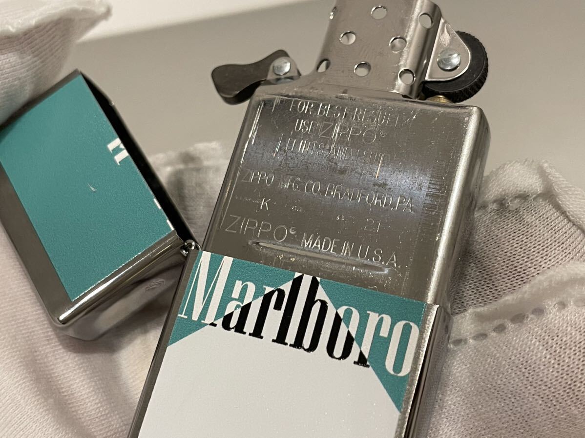 1円 未使用 ZIPPO ライター マルボロ Marlboroジッポ Zippoオイルライター真鍮製 中古品 喫煙グッズ ジッポー 火花確認済R67870の画像10